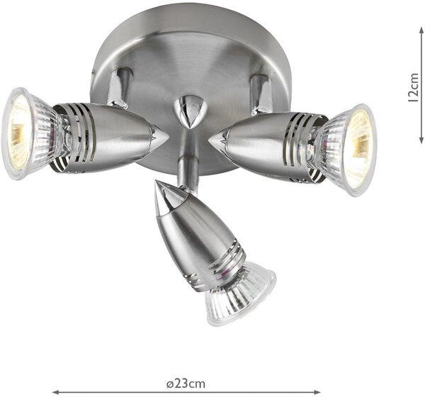 Dar Lighting modern spot lámpa gemini szatén króm dargem7646