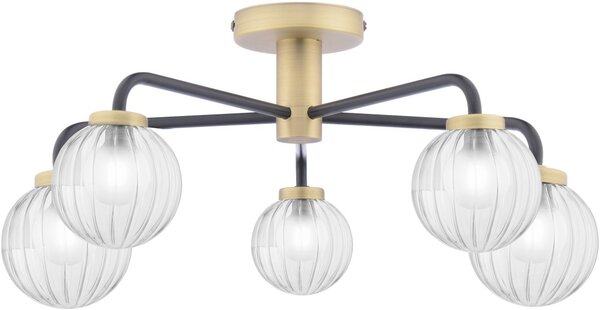 Dar Lighting modern mennyezeti lámpa gibbs antik sárgaréz matt fekete dargib5454