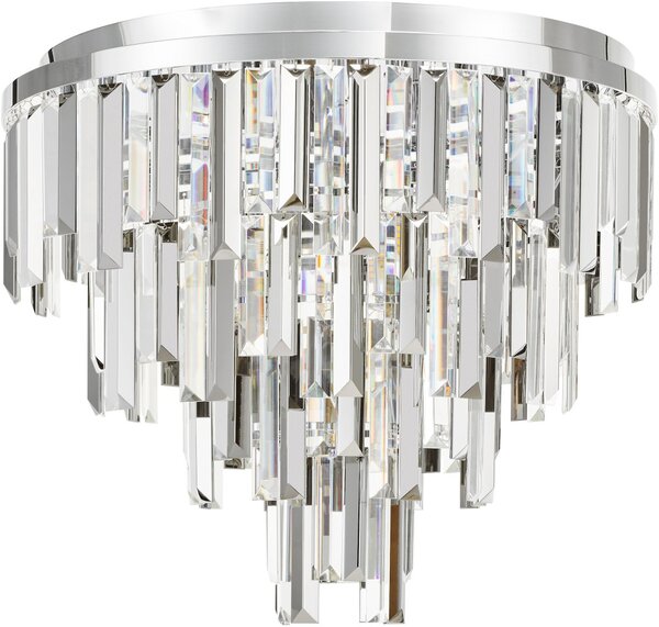Dar Lighting glamour kristály modern mennyezeti lámpa fuentes csiszolt króm darfue4850