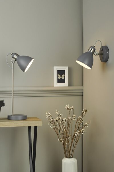 Dar Lighting modern asztali lámpa frederick szürke darfre4237