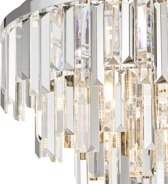 Dar Lighting glamour kristály modern mennyezeti lámpa fuentes csiszolt króm darfue4850