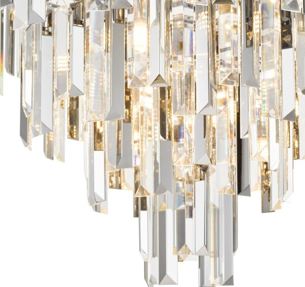Dar Lighting glamour kristály modern mennyezeti lámpa fuentes csiszolt króm darfue4850