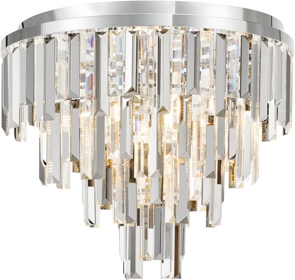 Dar Lighting glamour kristály modern mennyezeti lámpa fuentes csiszolt króm darfue4850