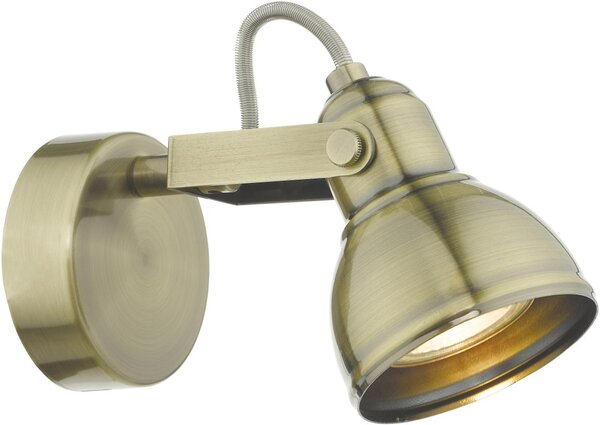 Dar Lighting loft spot lámpa fothergill antik sárgaréz darfot0775