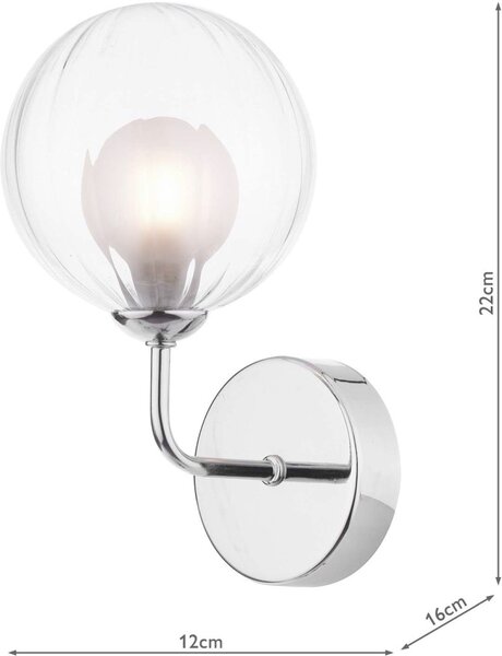 Dar Lighting modern fali lámpa feya csiszolt króm darfey0750-20