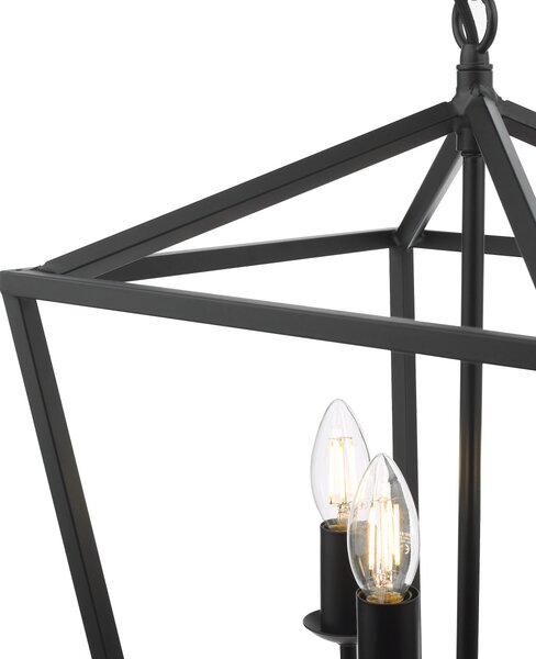 Dar Lighting klasszikus függeszték fionn matt fekete darfio0422