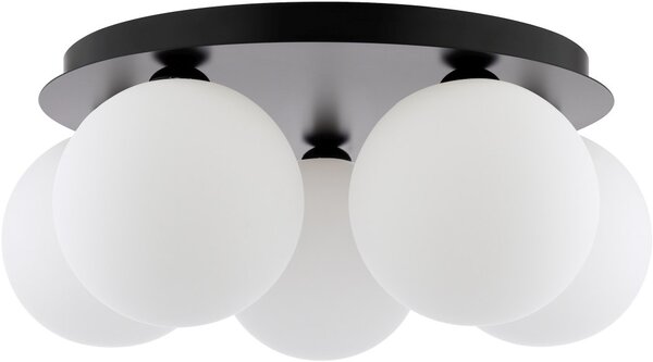 Dar Lighting modern mennyezeti lámpa foley matt fekete opál darfol5422-23