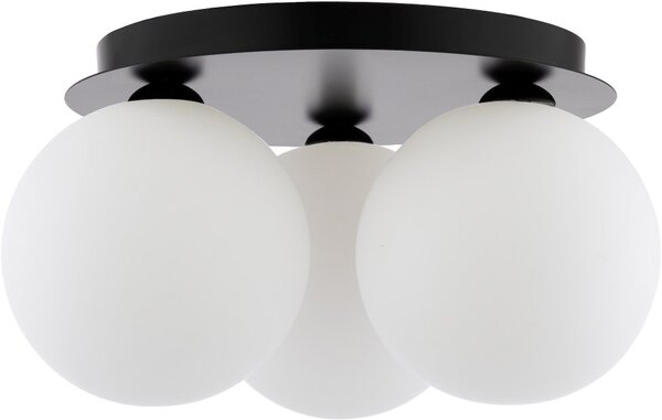 Dar Lighting modern mennyezeti lámpa foley matt fekete opál darfol5322-23