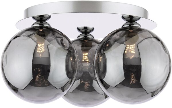 Dar Lighting modern mennyezeti lámpa foley füstös csiszolt króm darfol5350-10