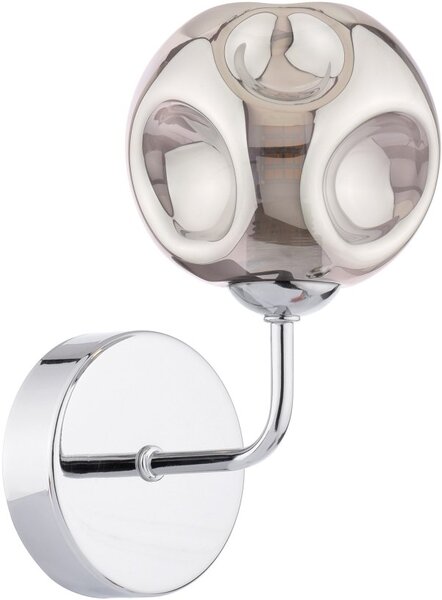 Dar Lighting modern fali lámpa feya füstös csiszolt króm darfey0750-28