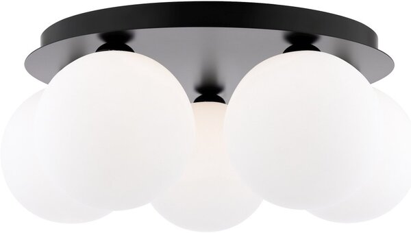 Dar Lighting modern mennyezeti lámpa foley matt fekete opál darfol5422-23