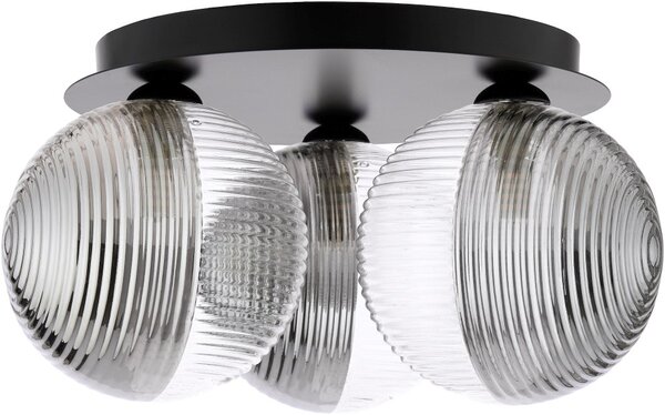 Dar Lighting modern mennyezeti lámpa foley matt fekete füstös darfol5322-19