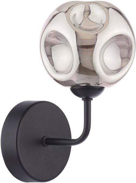 Dar Lighting modern fali lámpa feya matt fekete füstös darfey0722-28
