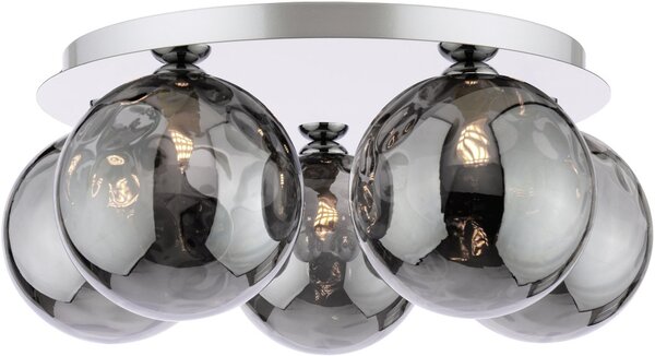 Dar Lighting modern mennyezeti lámpa foley füstös csiszolt króm darfol5450-10