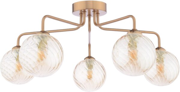 Dar Lighting modern mennyezeti lámpa feya antik bronz borostyán darfey0563-25