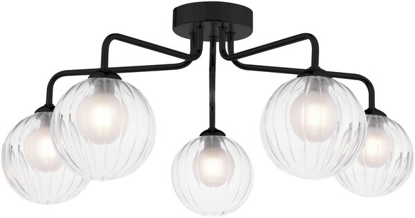 Dar Lighting modern mennyezeti lámpa feya matt fekete darfey0522-20