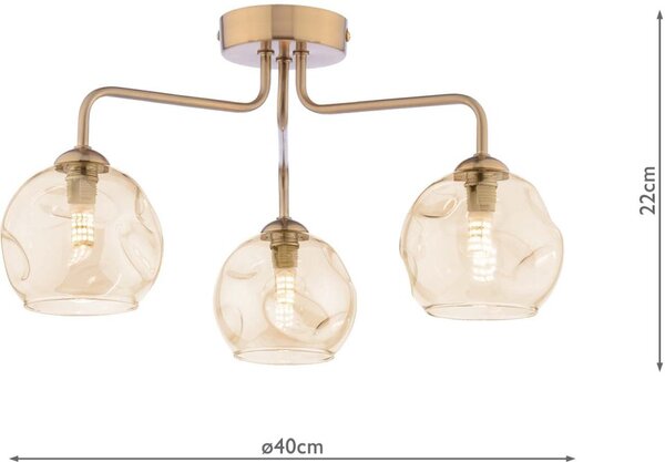Dar Lighting modern mennyezeti lámpa feya antik bronz darfey0363-16