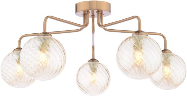 Dar Lighting modern mennyezeti lámpa feya antik bronz borostyán darfey0563-25