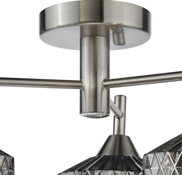 Dar Lighting glamour modern mennyezeti lámpa fabrienne szatén nikkel darfab5338