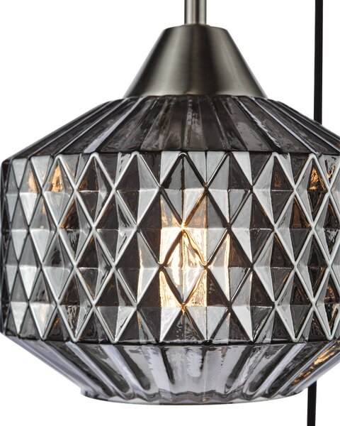 Dar Lighting glamour modern függeszték fabrienne szatén nikkel darfab0338