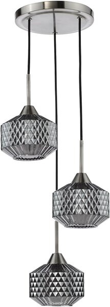 Dar Lighting glamour modern függeszték fabrienne szatén nikkel darfab0338