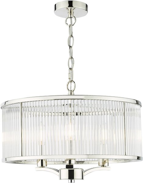 Dar Lighting glamour modern függeszték evelyn polírozott nikkel dareve0338