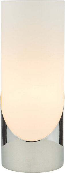 Dar Lighting modern asztali lámpa faris fehér csiszolt króm darfar4250