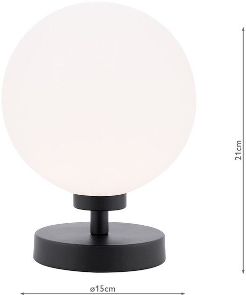 Dar Lighting modern asztali lámpa esben matt fekete daresb4122-23