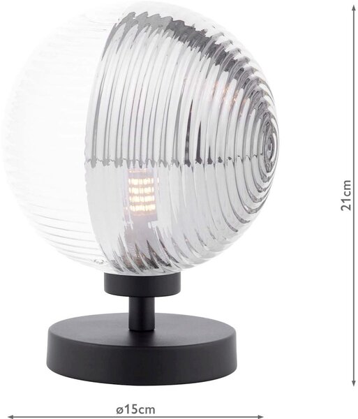 Dar Lighting modern asztali lámpa esben matt fekete daresb4122-19