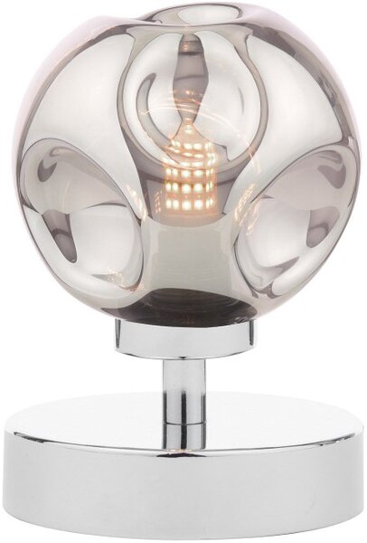 Dar Lighting modern asztali lámpa esben füstös csiszolt króm daresb4150-28