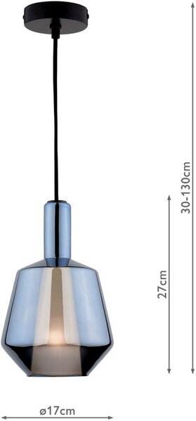 Dar Lighting modern függeszték esmeralda kék daresm0123