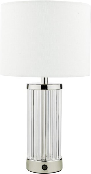 Dar Lighting modern asztali lámpa enrico polírozott nikkel darenr4138