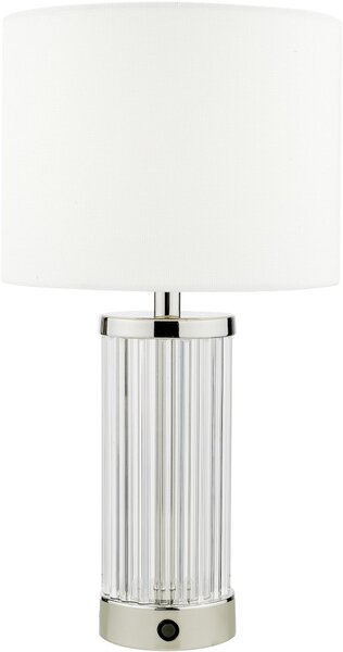 Dar Lighting modern asztali lámpa enrico polírozott nikkel darenr4138