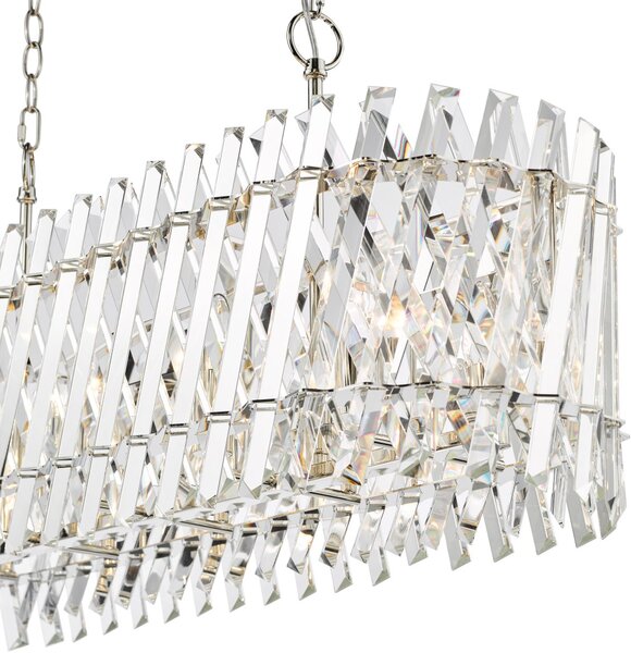 Dar Lighting glamour kristály függeszték entwine polírozott nikkel darent2338
