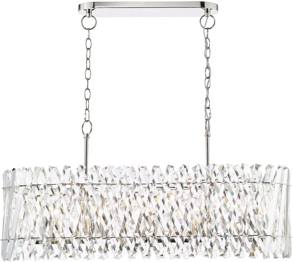 Dar Lighting glamour kristály függeszték entwine polírozott nikkel darent2338