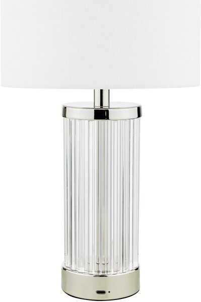 Dar Lighting modern asztali lámpa enrico polírozott nikkel darenr4138
