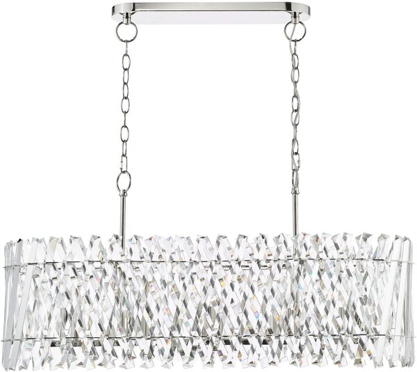Dar Lighting glamour kristály függeszték entwine polírozott nikkel darent2338