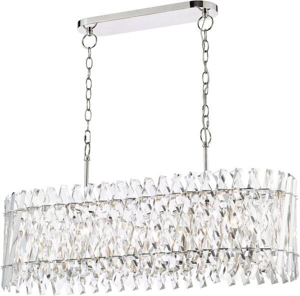 Dar Lighting glamour kristály függeszték entwine polírozott nikkel darent2338