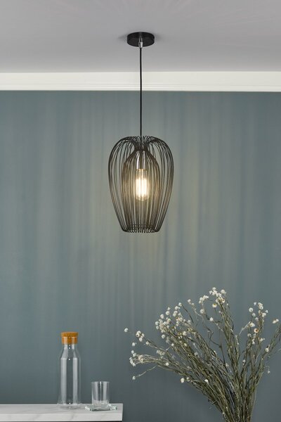 Dar Lighting modern függeszték ero króm matt fekete darero0122