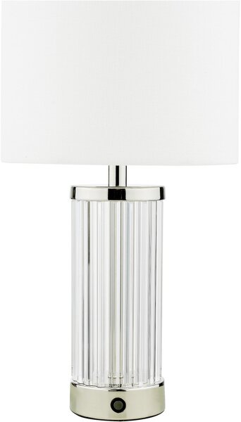 Dar Lighting modern asztali lámpa enrico polírozott nikkel darenr4138
