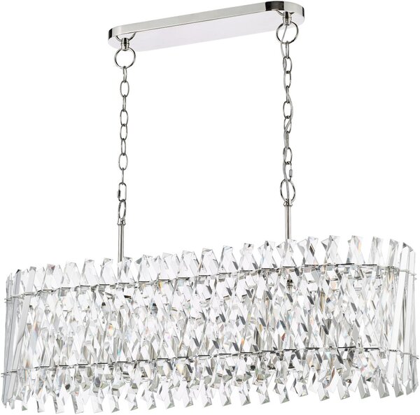 Dar Lighting glamour kristály függeszték entwine polírozott nikkel darent2338