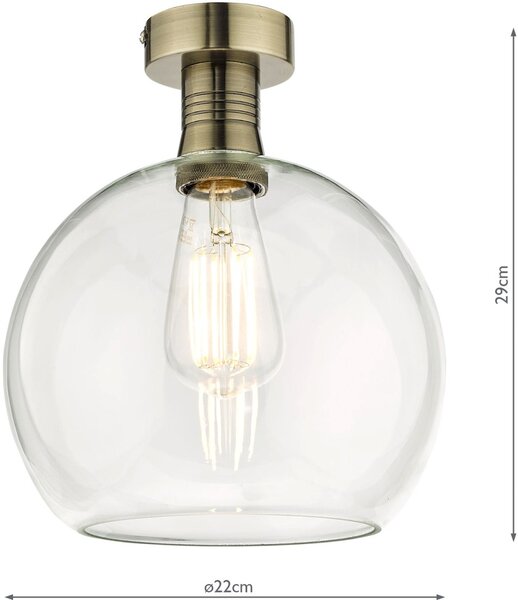 Dar Lighting modern mennyezeti lámpa emerson antik sárgaréz dareme4875-e03