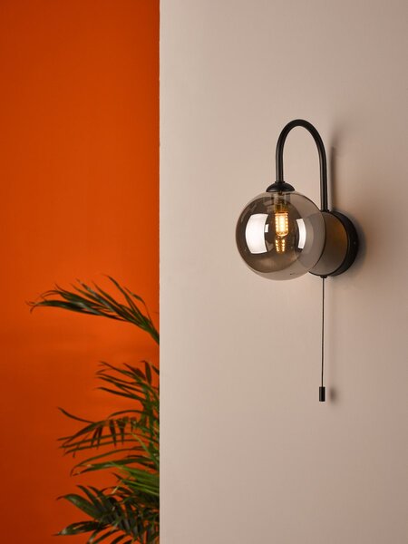 Dar Lighting modern fali lámpa eissa matt fekete dareis0722