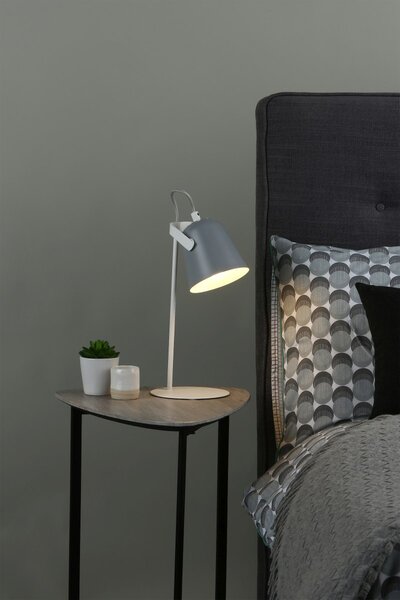 Dar Lighting modern skandináv asztali lámpa effie szürke dareff4139