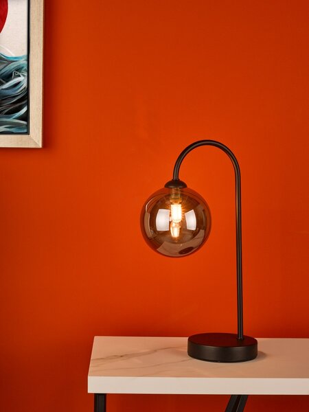 Dar Lighting modern asztali lámpa eissa matt fekete dareis4122
