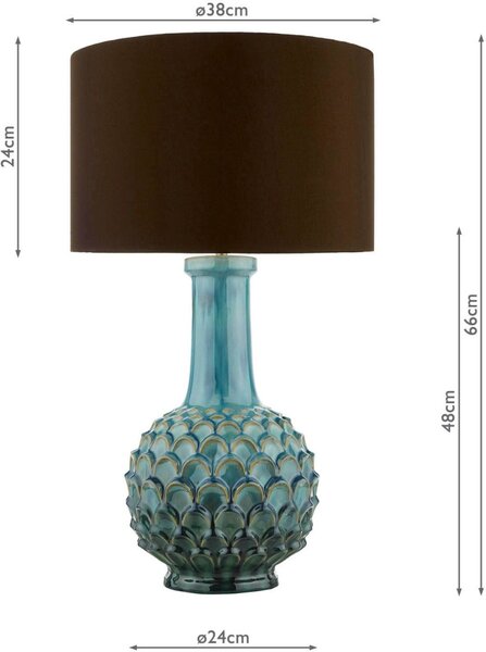 Dar Lighting modern asztali lámpa edlyn kék daredl4223-voy1422