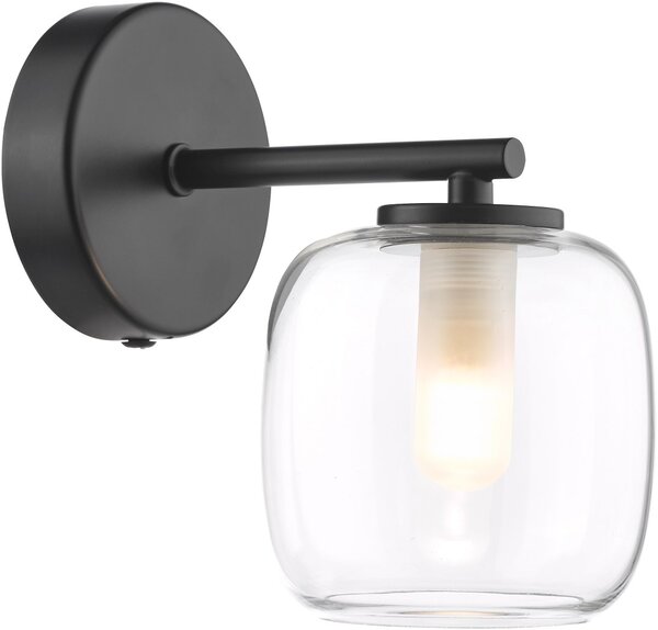 Dar Lighting modern fürdőszobai lámpa edaline matt fekete dareda0722