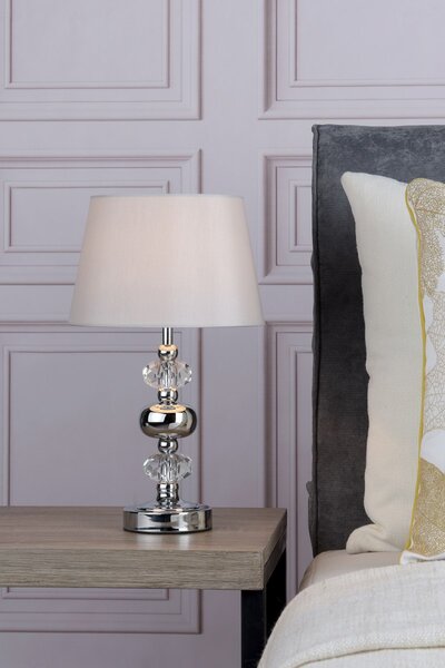 Dar Lighting glamour modern asztali lámpa edith csiszolt króm daredi4150