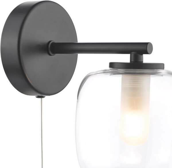 Dar Lighting modern fürdőszobai lámpa edaline matt fekete dareda0722