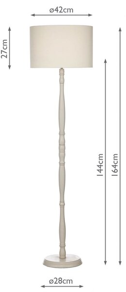 Dar Lighting modern állólámpa dunlop krém dardun4933